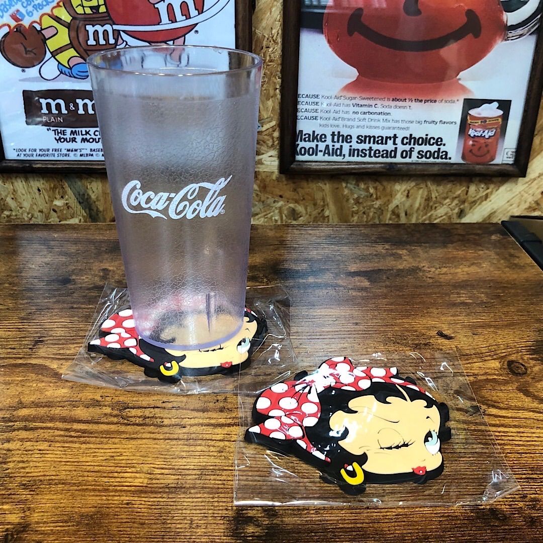 ラバーコースター】2枚セット BETTY BOOP FACE RUBBER COASTER