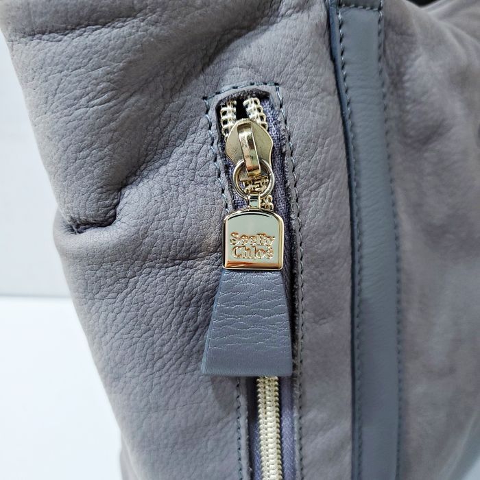 シーバイクロエ SEE BY CHLOE レザー ハンドバッグ グレー