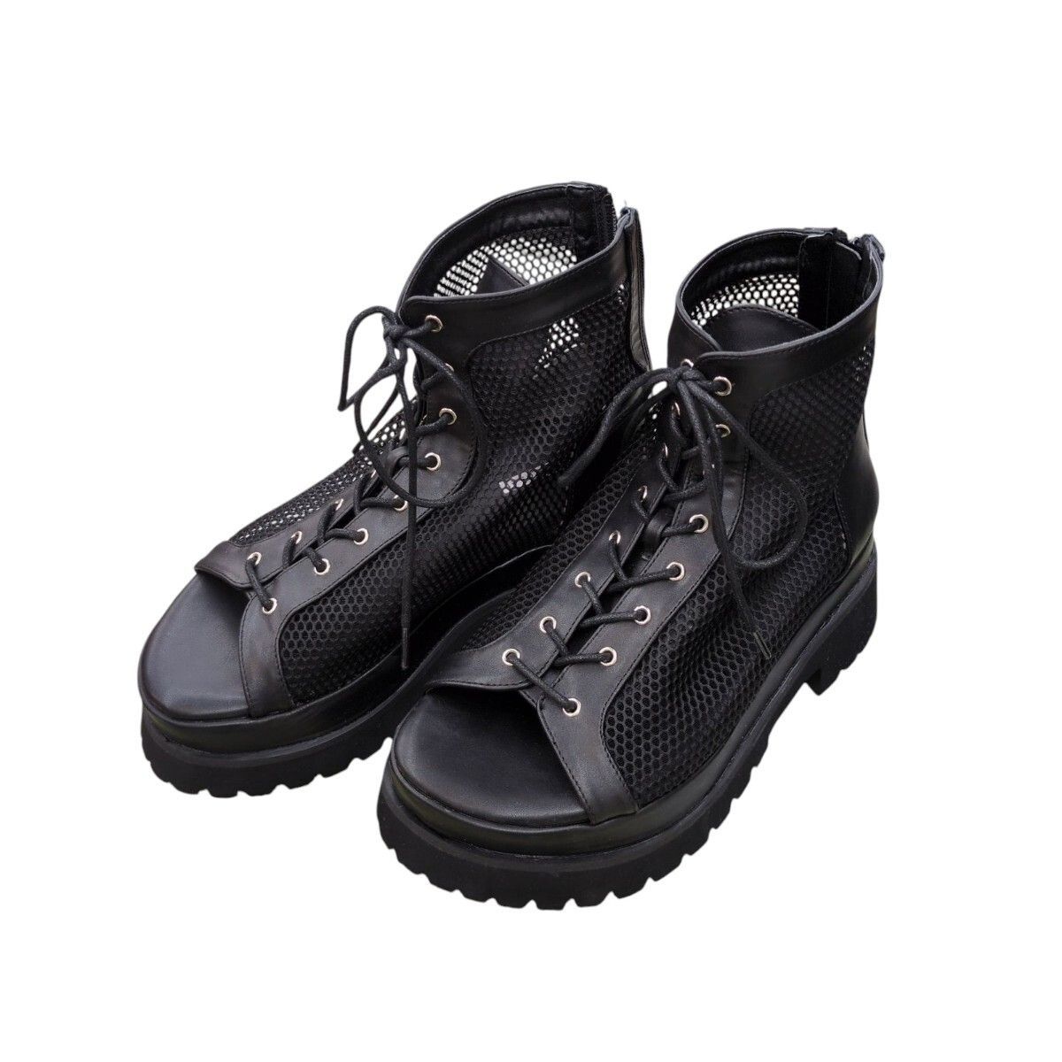 美品 Ellno Loset エルノロゼット メッシュブーツサンダル