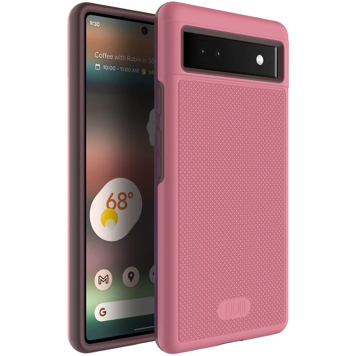 【新着商品】Pixel 6a ケース、「MergeGrip」米軍MIL規格 Google 2層保護耐衝撃性滑り止め超薄型TPU保護ハード Pixel6a ケース TUDIA - スモーキーピンク