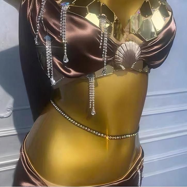 新品未使用 背中綺麗 ベリーダンス衣装 トップスブラ スカート