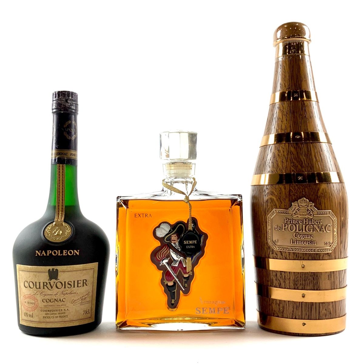 3本 COURVOISIER SEMPE Prince Hubert de Polignac コニャック