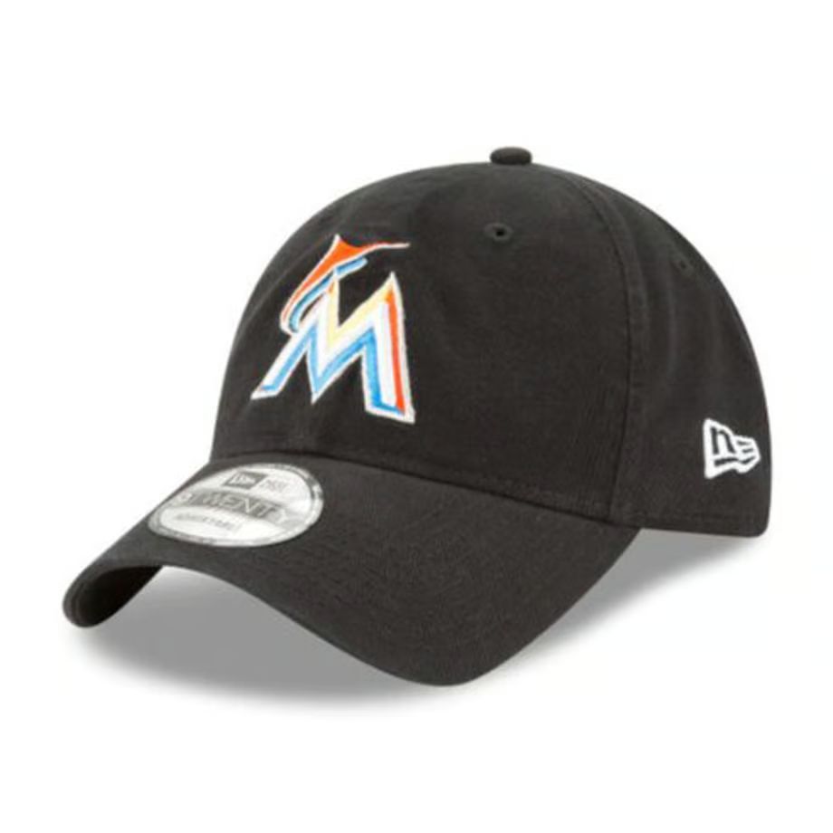 9Twenty ニューエラ NEWERA マイアミ Marlinsマーリンズ MLB ローキャップ 黒