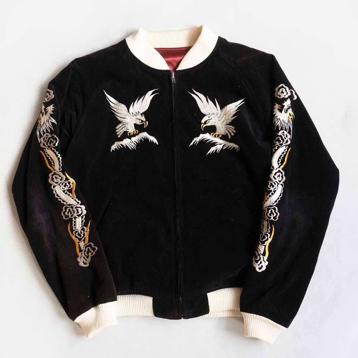 希少】 THE FLAT HEAD【コーデュロイ リバーシブル スカジャン】L 