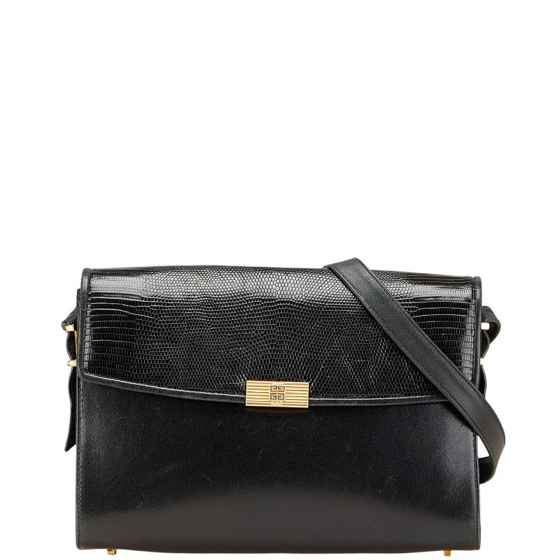 ジバンシー 4Gロゴ 斜め掛け ショルダーバッグ ブラック レザー  