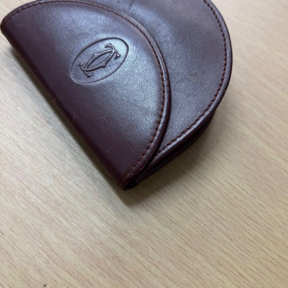 ☆Cartier カルティエ コインケース 小銭入れ レザー ボルドー