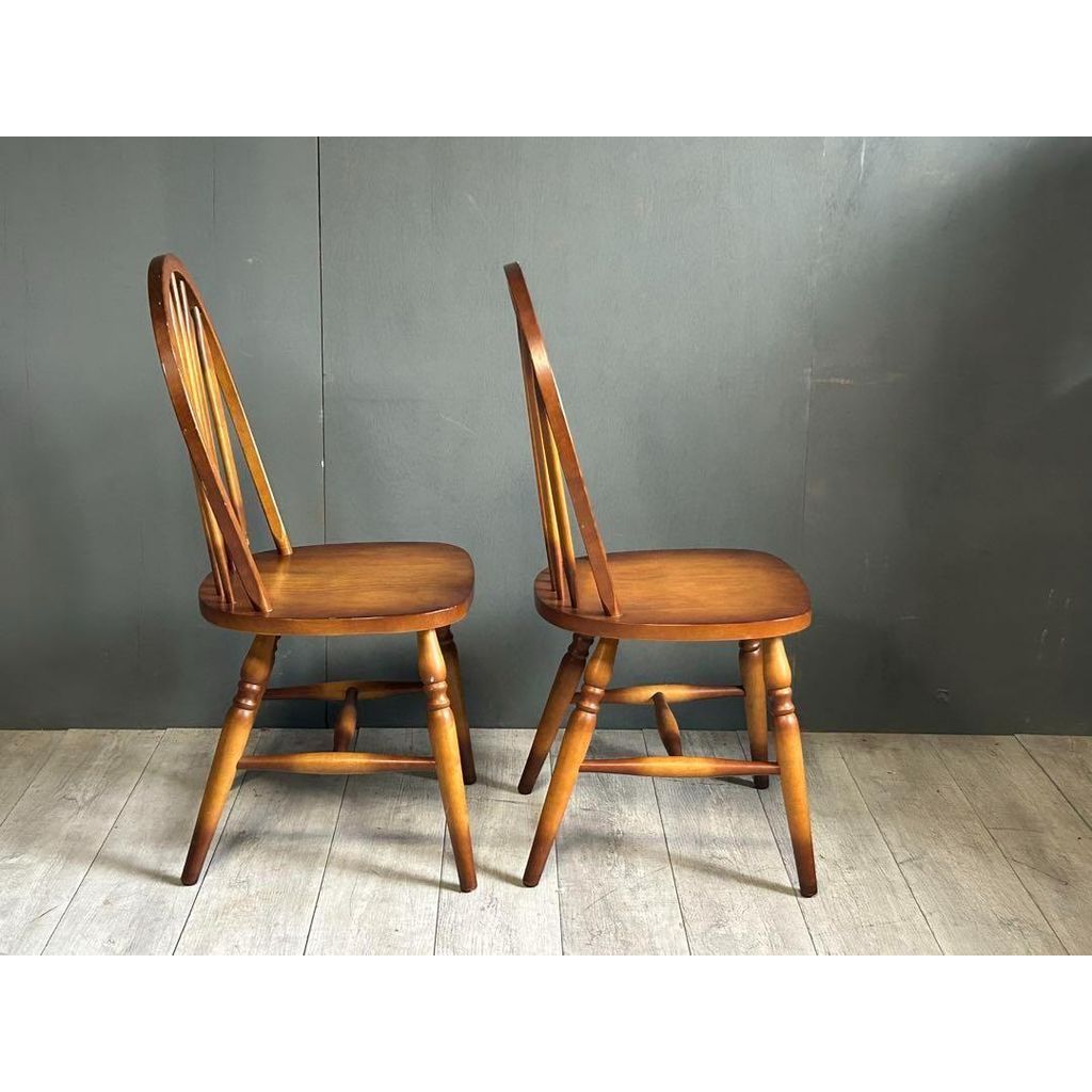 天然木 ナチュラル フープバックチェア スポークチェア ヴィンテージ