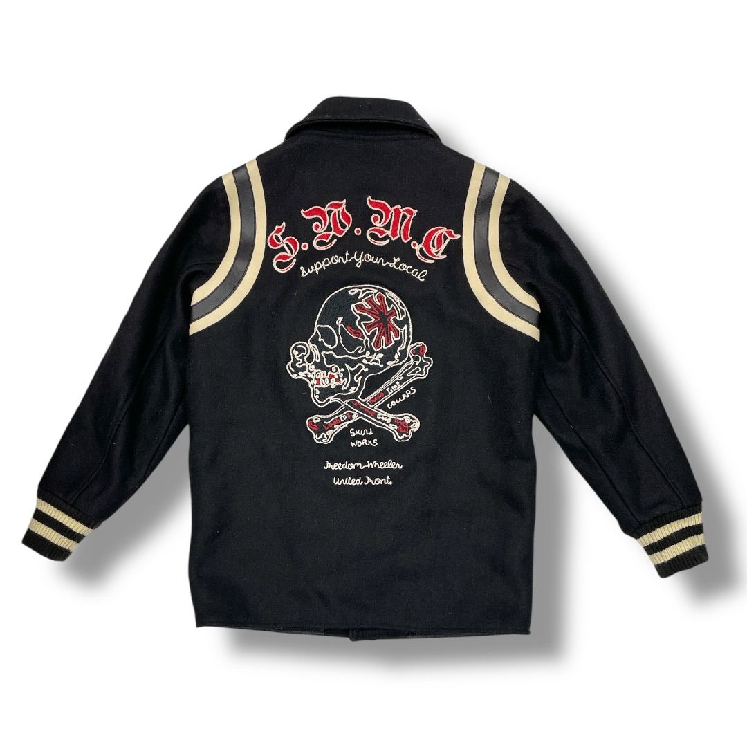 スカルワークス ジャケット スカジャン ブラック COLLARS コラボ L スカルワークス ジャケット スカジャン ブラック COLLARS コラボ L