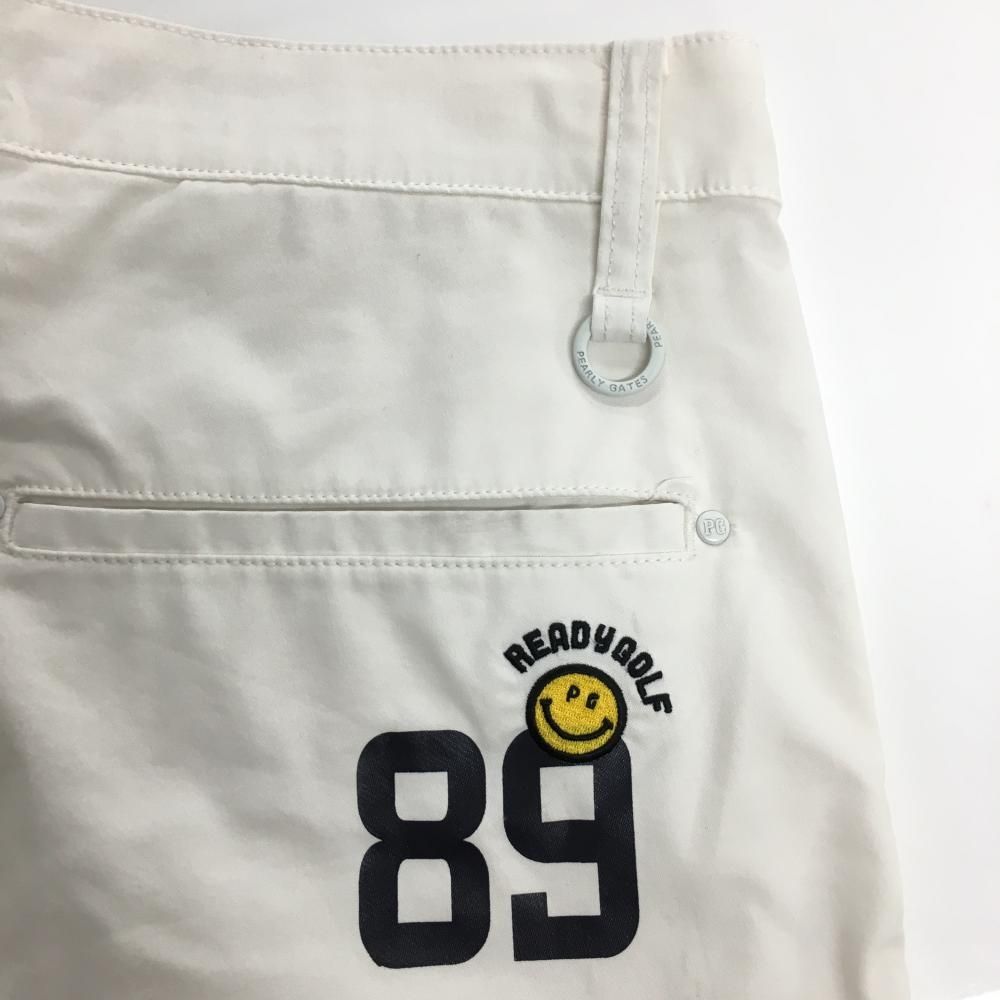 パーリーゲイツ ハーフパンツ 白 ニコちゃん スマイル メンズ 4