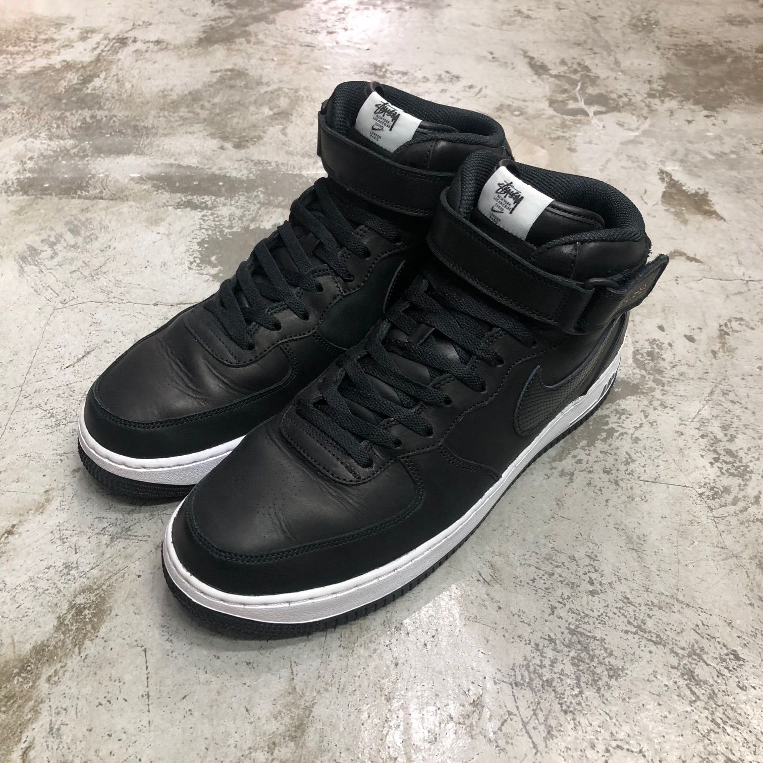 Stussy Nike Air Force 1 Mid dj7840-001 コラボ レザー エアフォース 