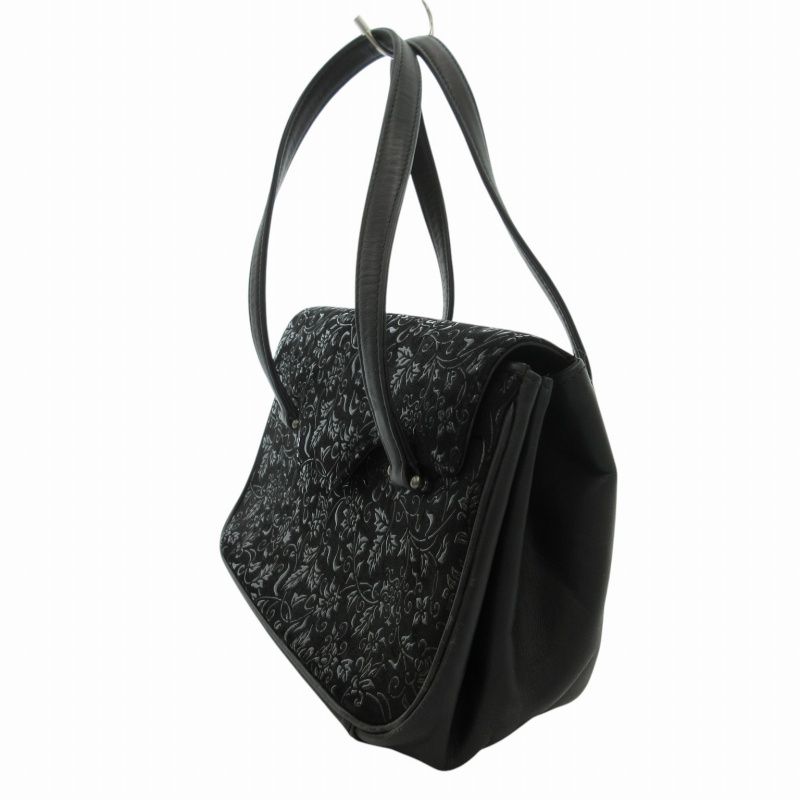印傳屋 INDEN‐YA INDENYA ハンドバッグ 手提げ レザー 総柄 エンボス 