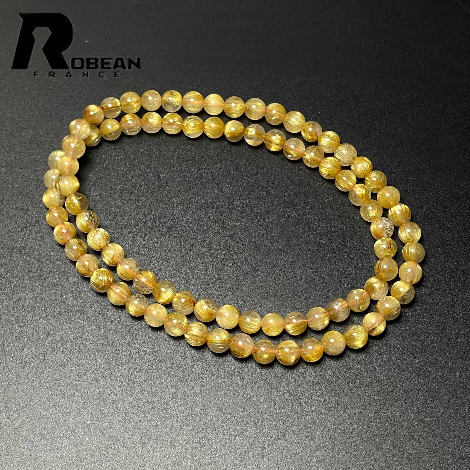 【新入荷】高品質レッドブラウンタイチンルチルブレス13㎜大玉（新品未使用）太針 0801007602401002.jpg
