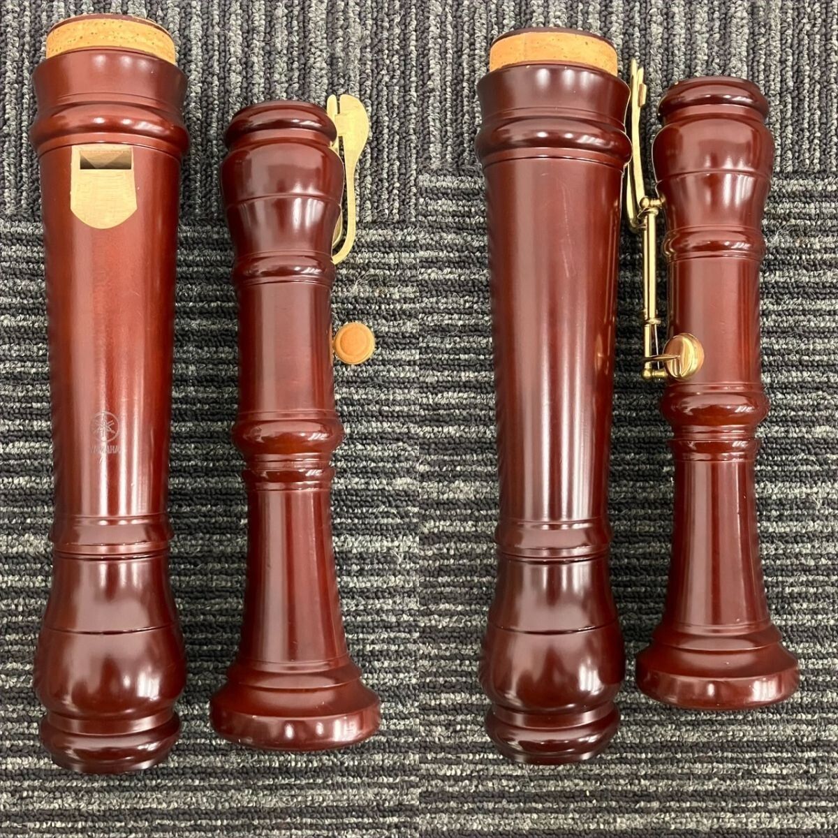 YAMAHA ヤマハ YRB-42 木製 バスリコーダー ケース付き