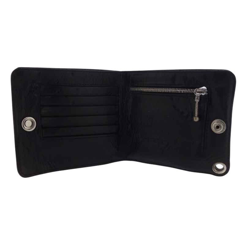  クロムハーツ CHROME HEARTS 1 SNAP 1スナップ クロスボタンレザーウォレット ブラック サイズ ユニセックス表記なし その他 折り財布