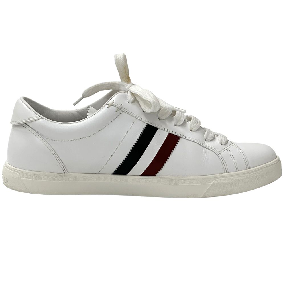 MONCLER　ホワイトレザー ローカットサイズ40(26㎝～26.5㎝) モンクレール MONCLER スニーカー レディース メンズ ブランド