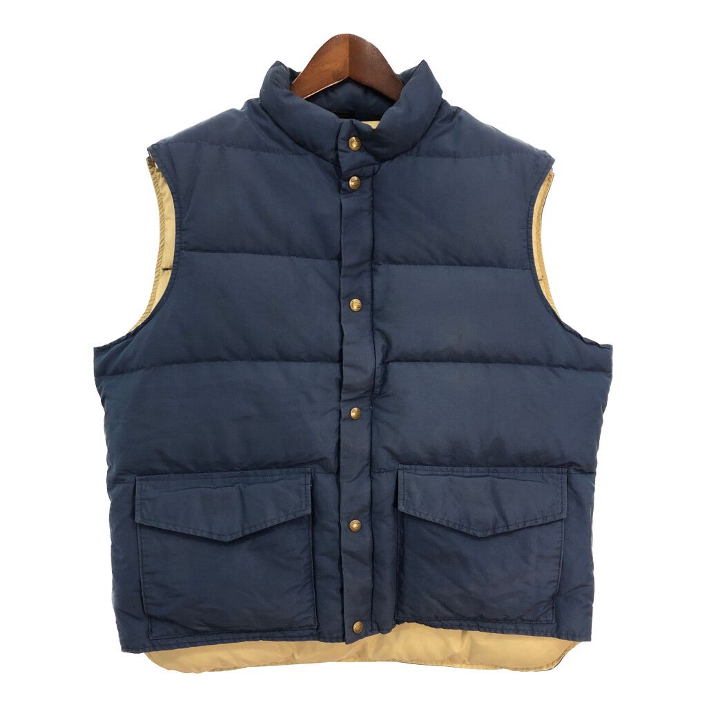 WOOLRICH 80s ダウンベスト 80s USA製 Woolrichウールリッチ 60/40 ダウンベスト タン XL