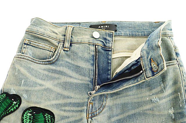メンズ アミリ AMIRI Art Patch Snake Jean アート パッチ スネーク 蛇 