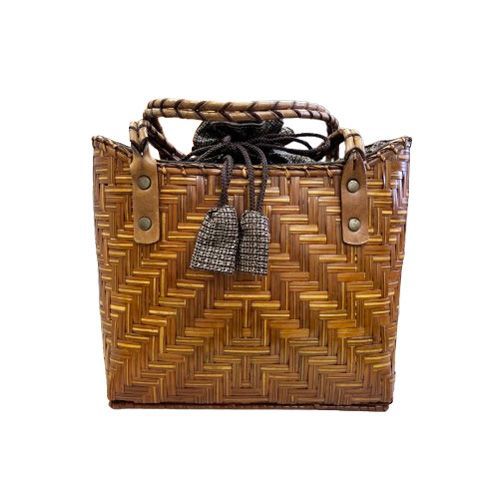 胡桃 胡桃籠バッグ くるみかごバッグ 市松編み 内布あり 胡桃 胡桃籠バッグ