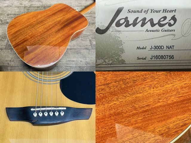 James J-300D NAT アコースティックギター アコギ James J-300DII NAT アコースティックギター初心者12点セット
