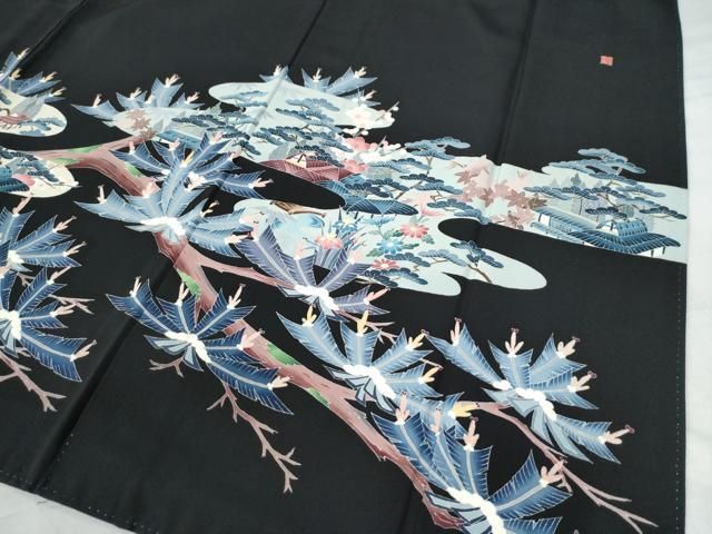 平和屋着物○本加賀友禅作家 染元千紅代表 寺西一紘 黒留袖