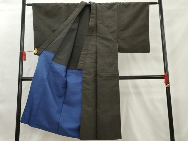 正絹 逸品 縞 紬 平和屋着物男性 アンサンブル 平和屋着物○男性