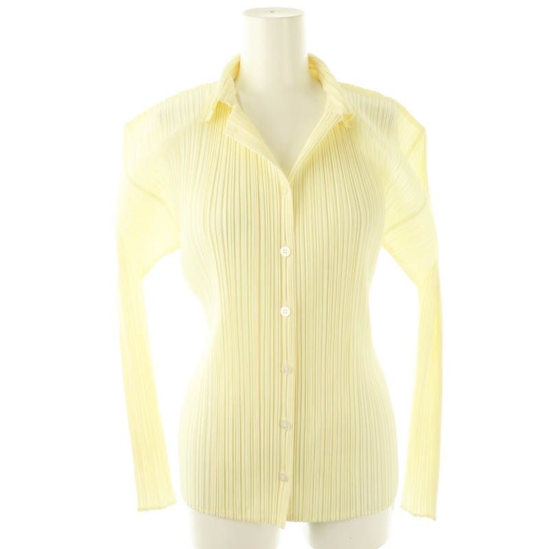 プリーツプリーズPLEATS PLEASE 折返しレイヤードプリーツTシャツ 黄ピンク3 【レディース】 PLEATS PLEASE プリーツプリーズ イッセイミヤケ PP14-JK672