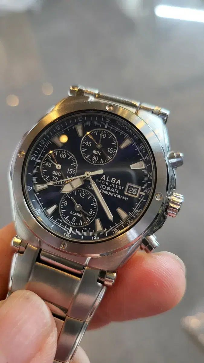 セイコー アルバ AKA ツノクロノグラフの腕時計 ジャンク品 ALBA AKA