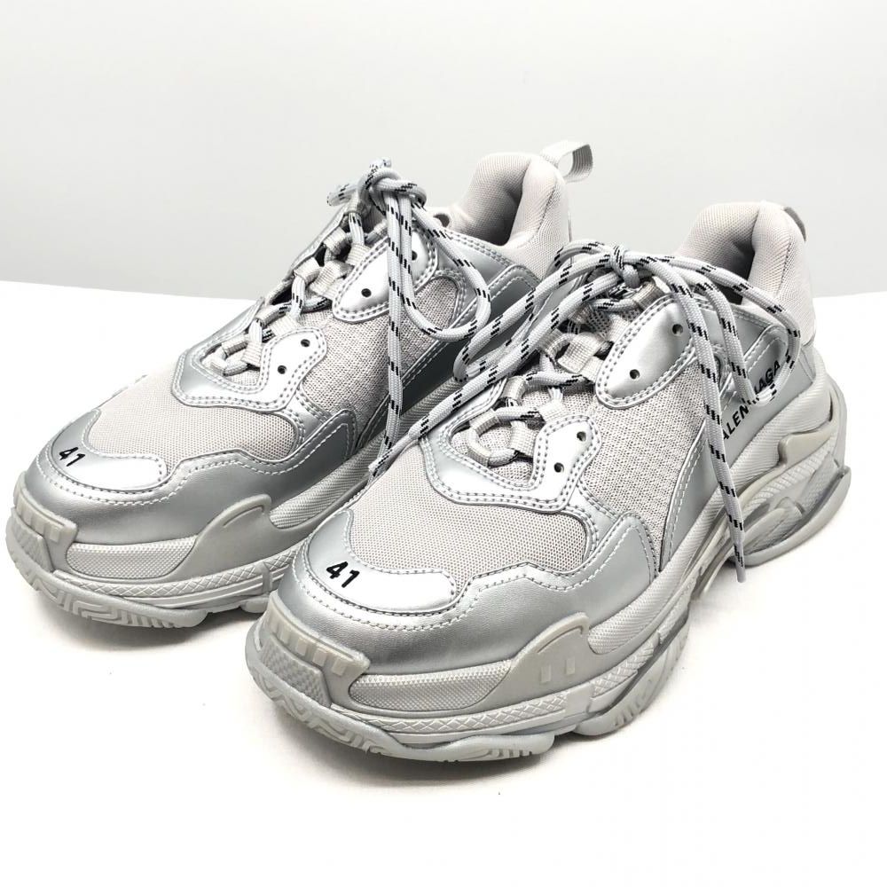 【中古】BALENCIAGA Triple S サイズ41 シルバー 536737 バレンシアガ [17]