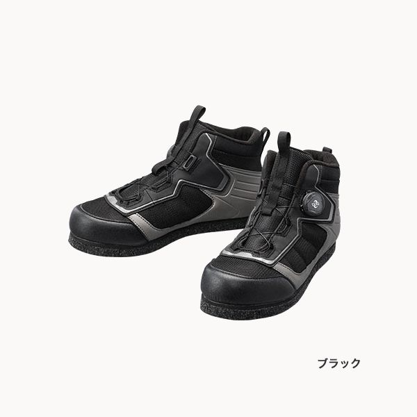 ≪'17年4月新商品！≫ シマノ カットラバーピンフェルトフィットシューズ LT FS-041Q ブラック 25cm 