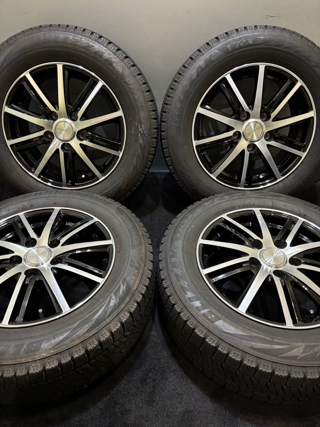 ☆195/65R15 BRIDGESTONE/VRX2 20年製 BALMINUM 15インチ 6J +45 114.3 