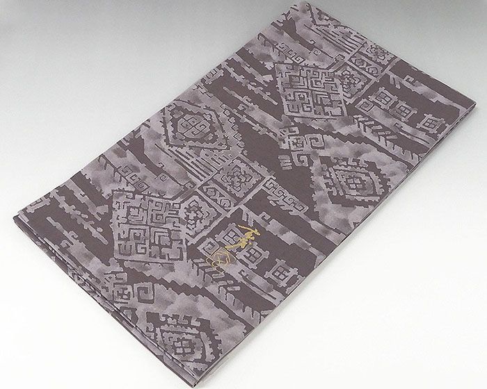 袋帯 正絹 大久保玄才 そめのざ玄才 紬袋帯 美品 リサイクル g0419 袋帯 正絹 大久保玄才 そめのざ玄才 紬袋帯 美品 リサイクル g0419