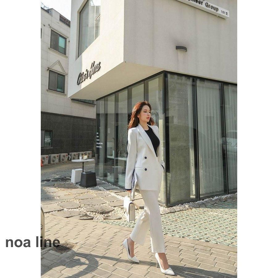 レディースファッション 3色 セットアップ ジャケット パンツ スーツ