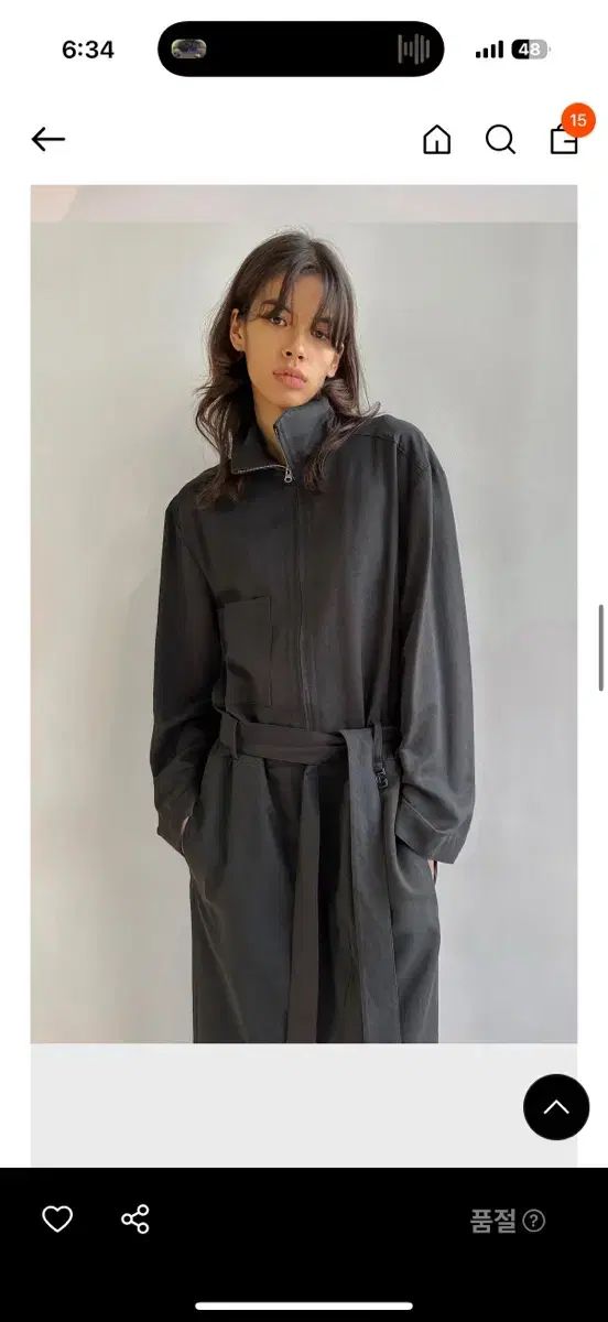 LOW CLASSIC フロントポケット ジップアップドレス Sサイズ