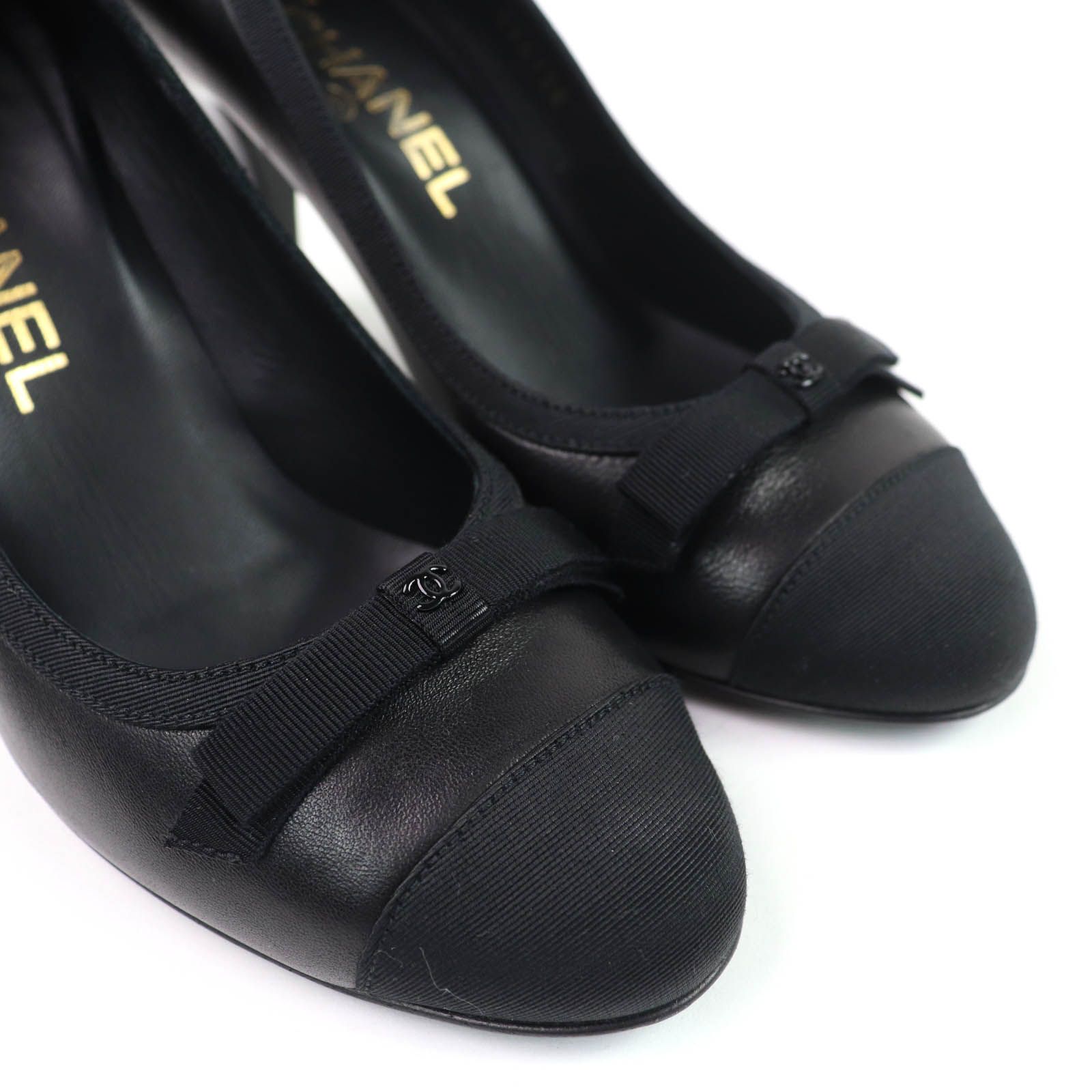 美品☆CHANEL シャネル 09A G26728Y01590 ココマーク リボン サテン