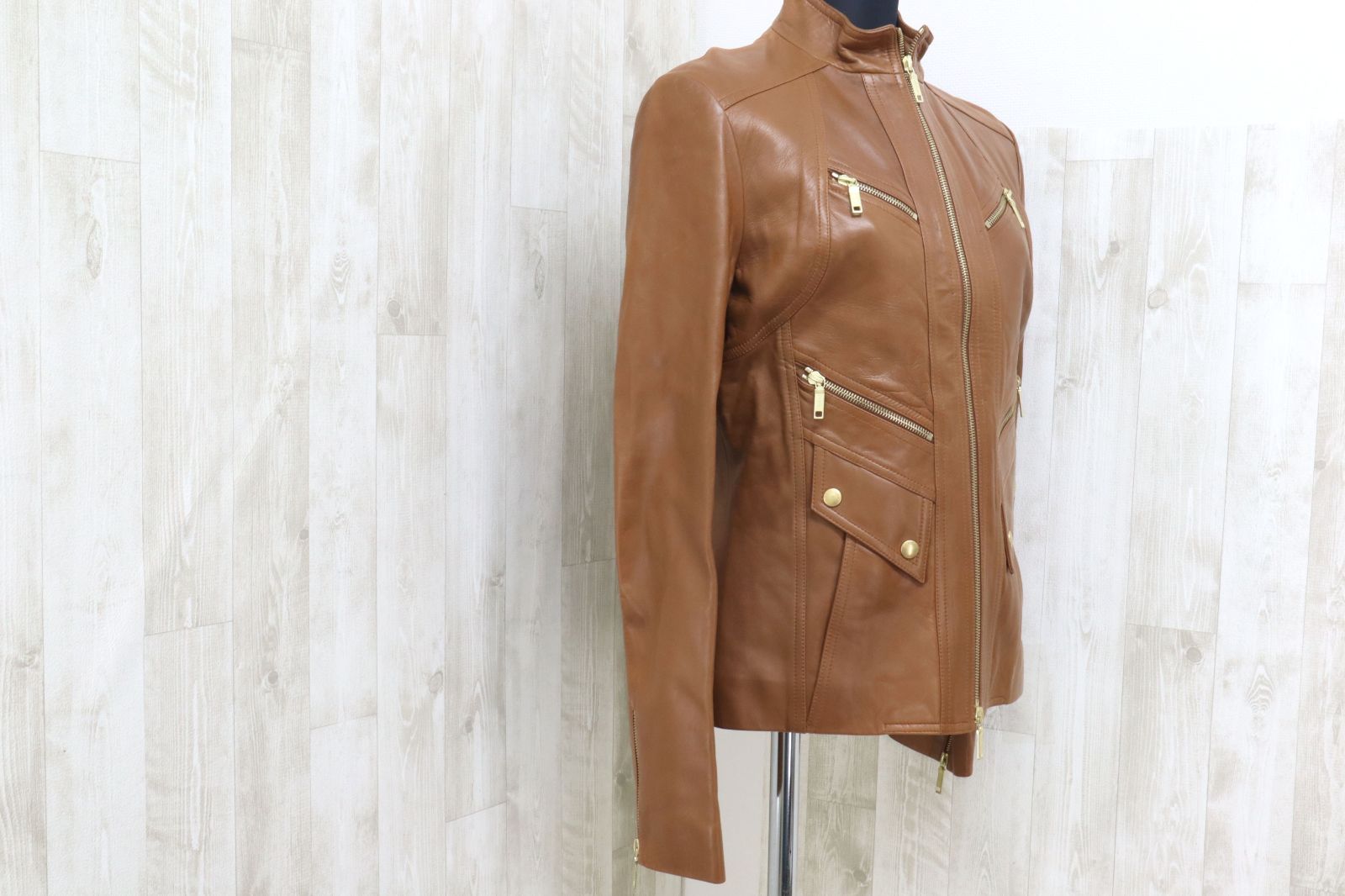 シングルレザーライダースジャケット 40