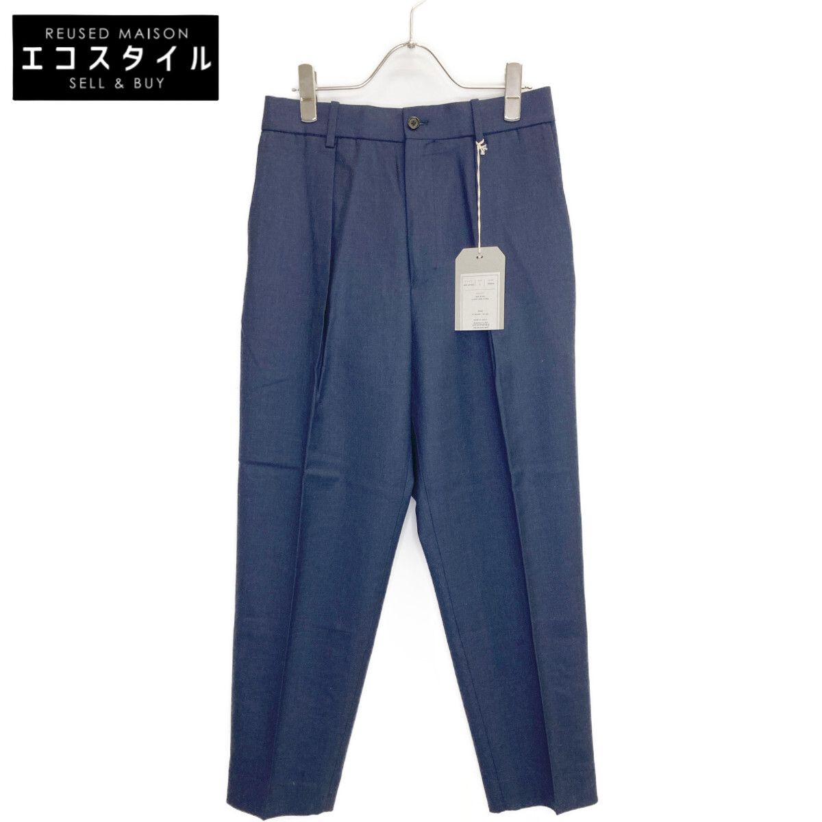 MARKAWARE マーカウエア ﾈｲﾋﾞｰ A20F-34PT01C FRONT PLEATS PEGTOP SUPER120sWOOL LT SURVIVALCLOTH 2