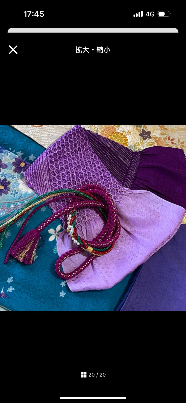銀駒刺繍 舞桜