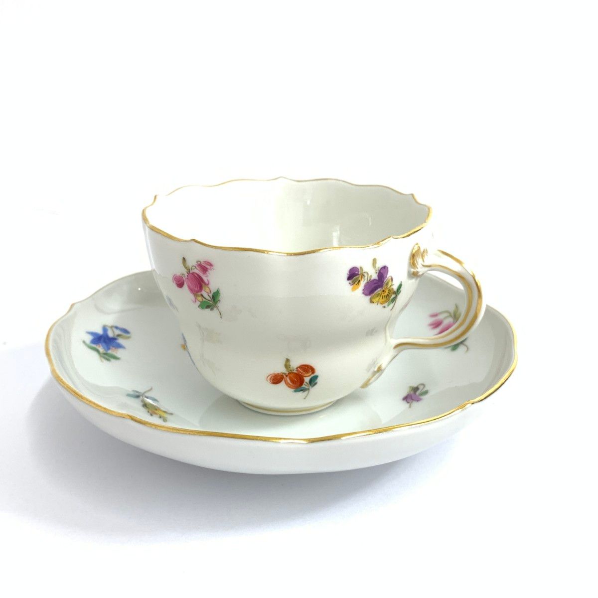 Meissen マイセン スキャタードフラワー 小花散らし カップ＆ソーサー ホワイト 240001135307