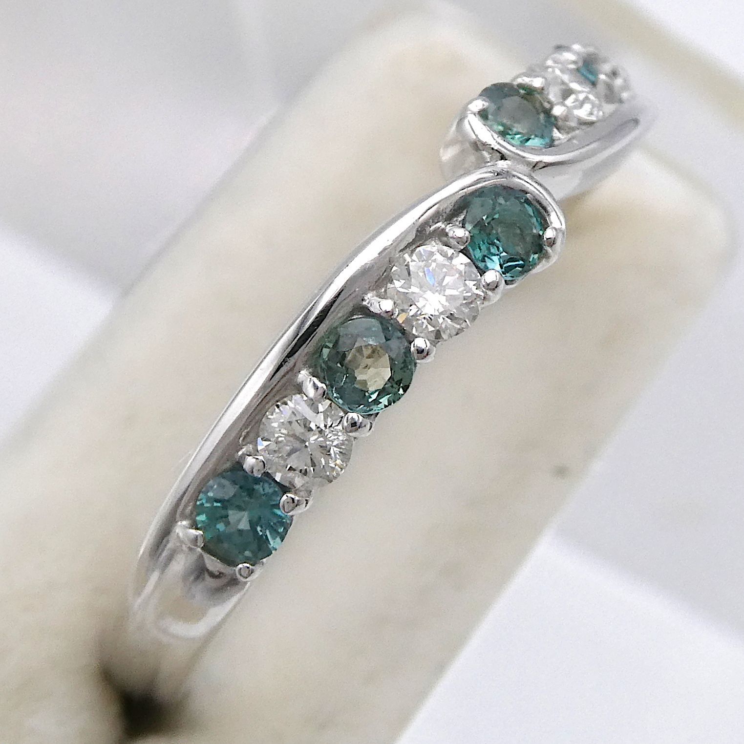 リング K18WG アレキサンドライト0.22ct ダイヤ0.14ct 11号 リング K18WG アレキサンドライト0.22ct ダイヤ0.14ct 11号