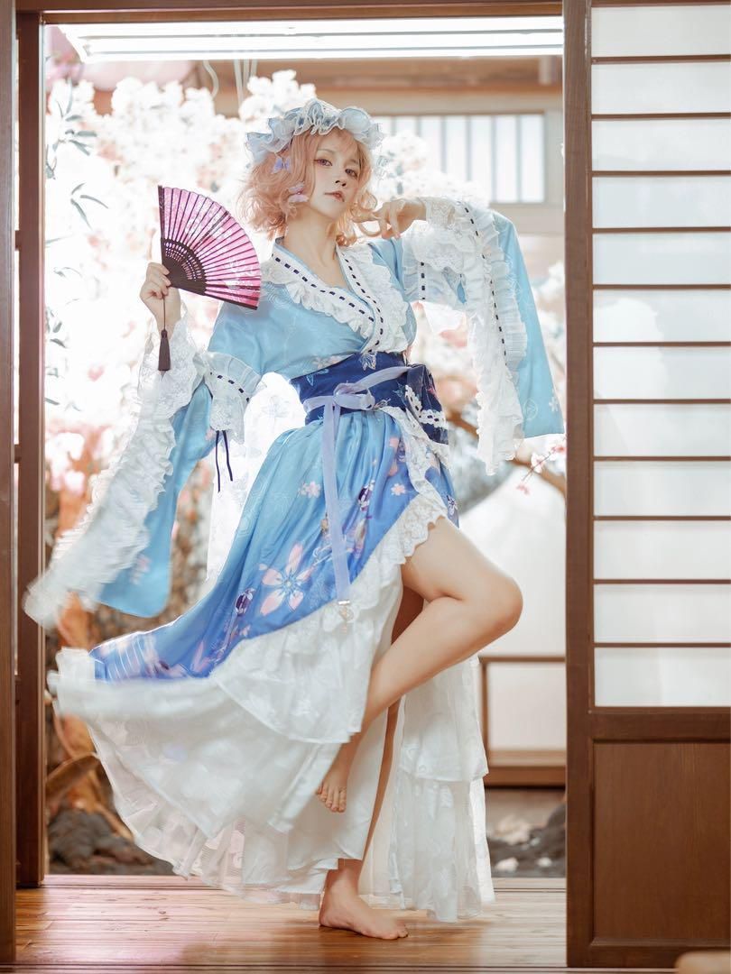 東方Project 魂魄妖夢 コスプレ 衣装 西行寺幽々子※ウィッグ 靴追加可