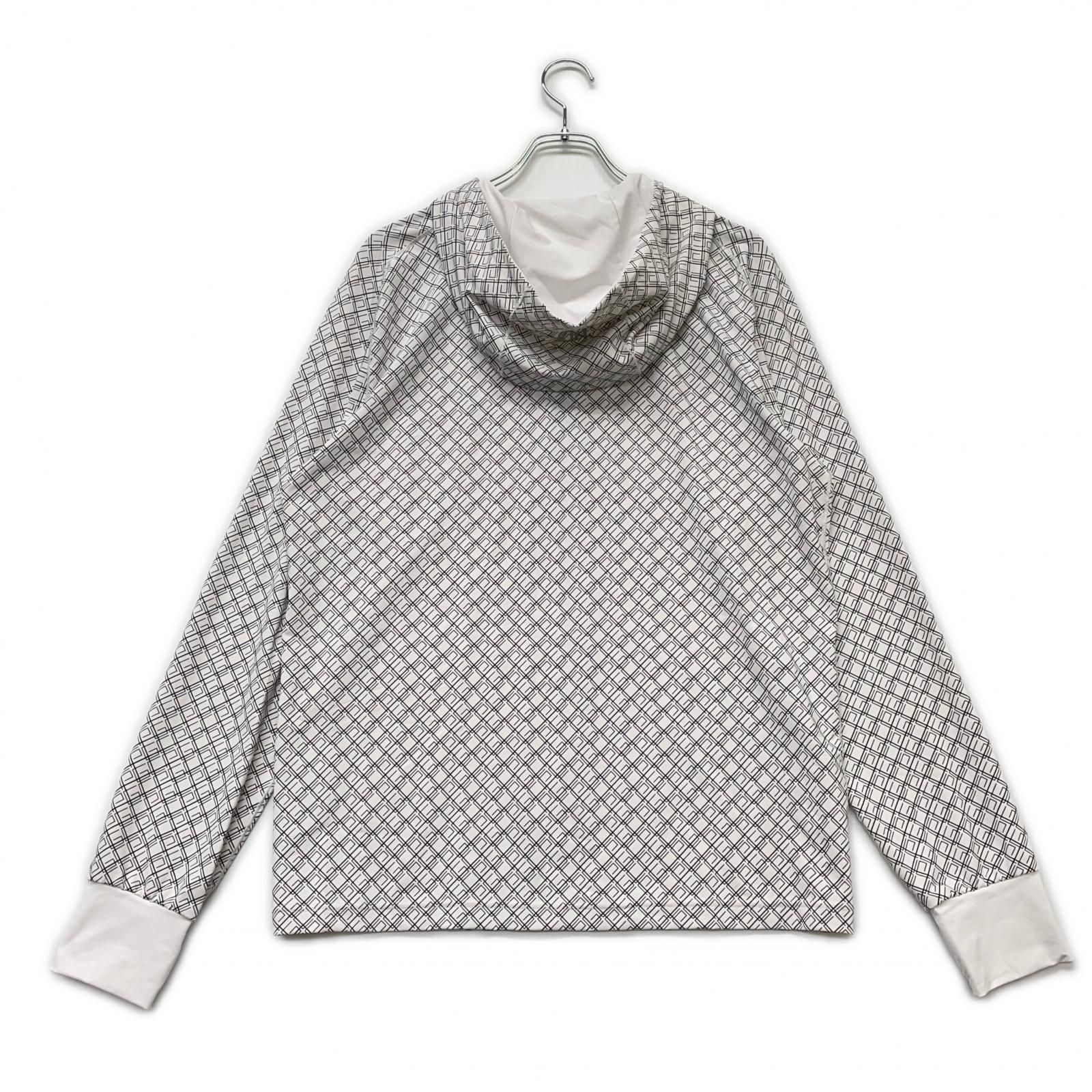 メンズ シーピージーゴルフ CPG GOLF パーカー 3 L 白 ホワイト ハーフジップ 総柄 長袖