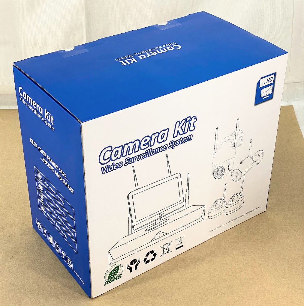 4台 防犯カメラ 屋外 IP66防水防塵 500万画素 超高画素 モニター付き