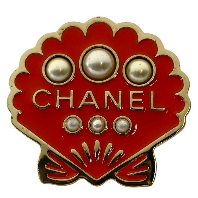 シャネル ブローチ ピンブローチ アクセサリー シェル モチーフ 貝