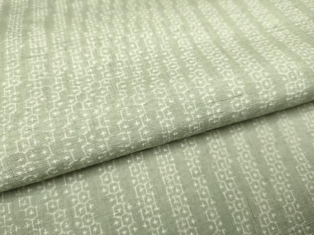 平和屋着物○結城紬 奥順 はたおり娘 80亀甲 変わり縞 証紙