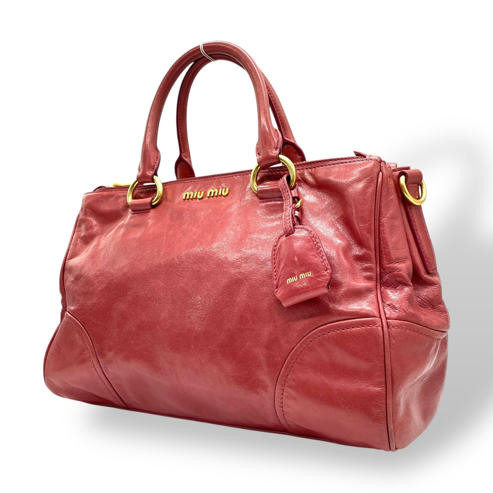 miu miu ヴィッテロシャイン 2way ハンドバッグ マテラッセ ミュウ