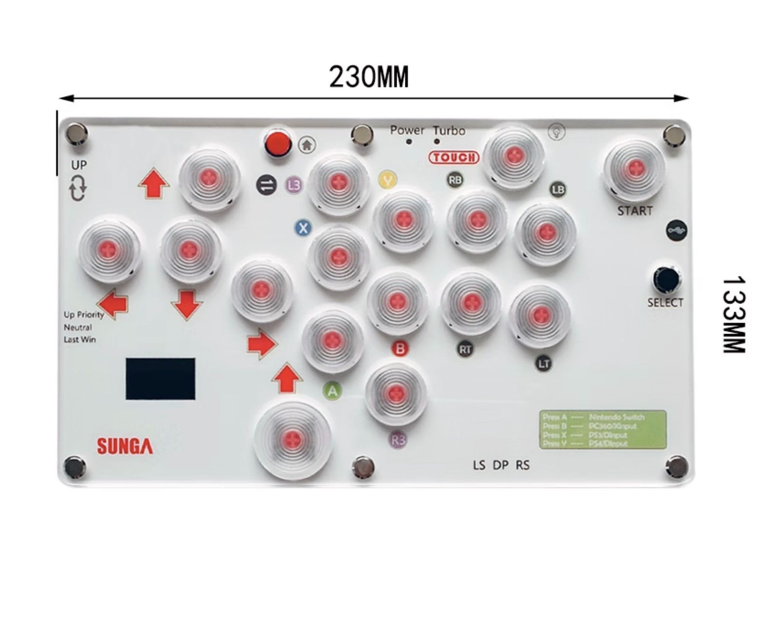SUNGA 17ボタン レバーレス コントローラー 白 - メルカリ