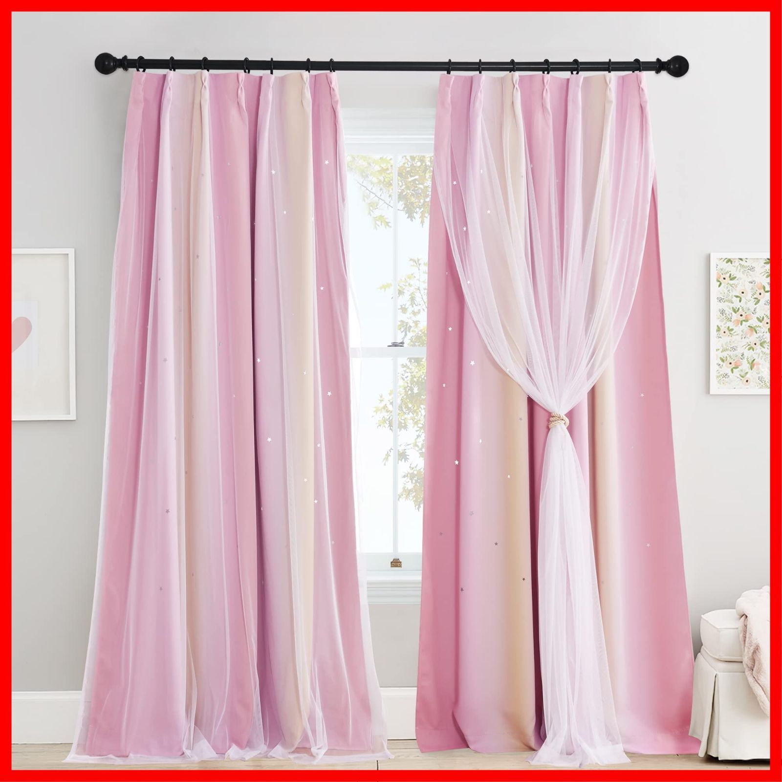 ニトリ 遮光2級・遮熱・消臭カーテン(アクト アイボリー 100X110X2) 2