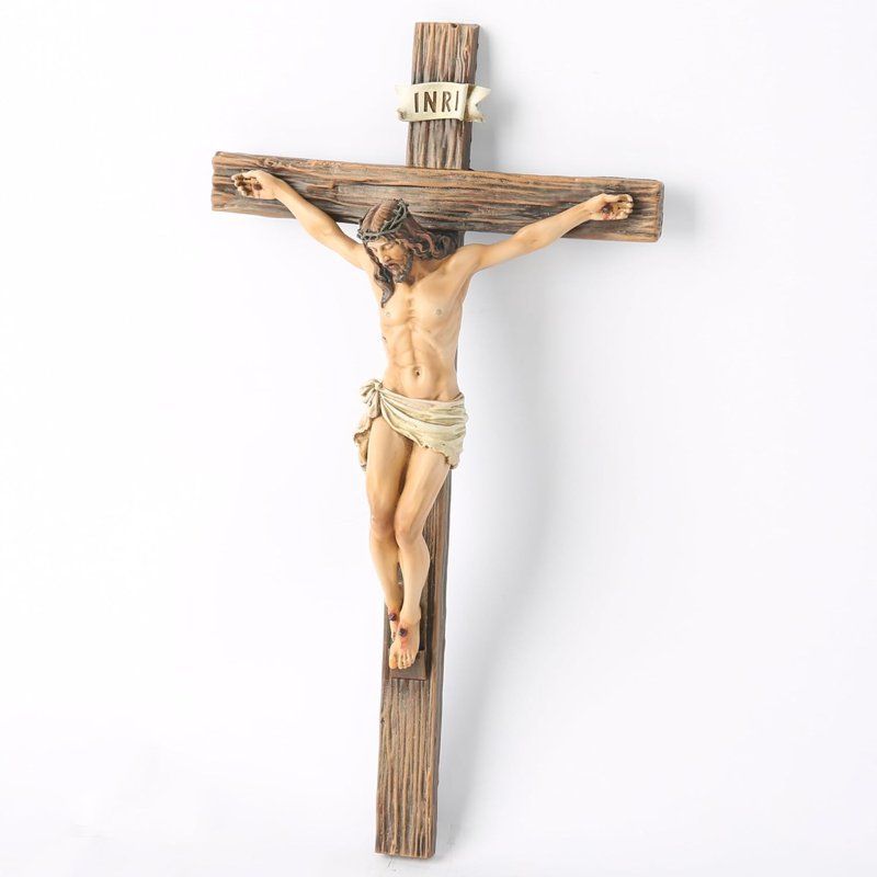 カトリック教会十字架の壁彫刻イエス・キリスト室内装飾品高さ25.4cm