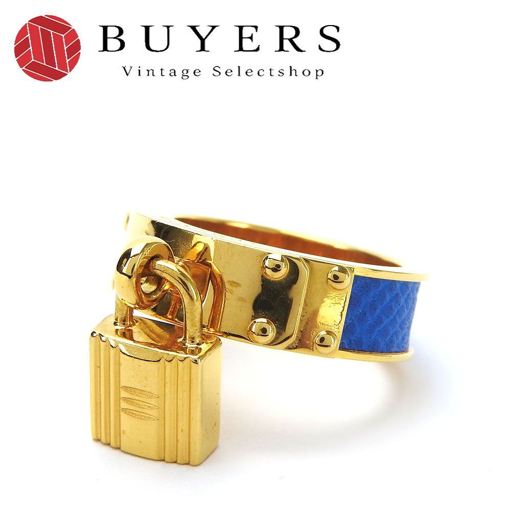 中古】エルメス スカーフリング ケリー カデナ モチーフ メッキ GP