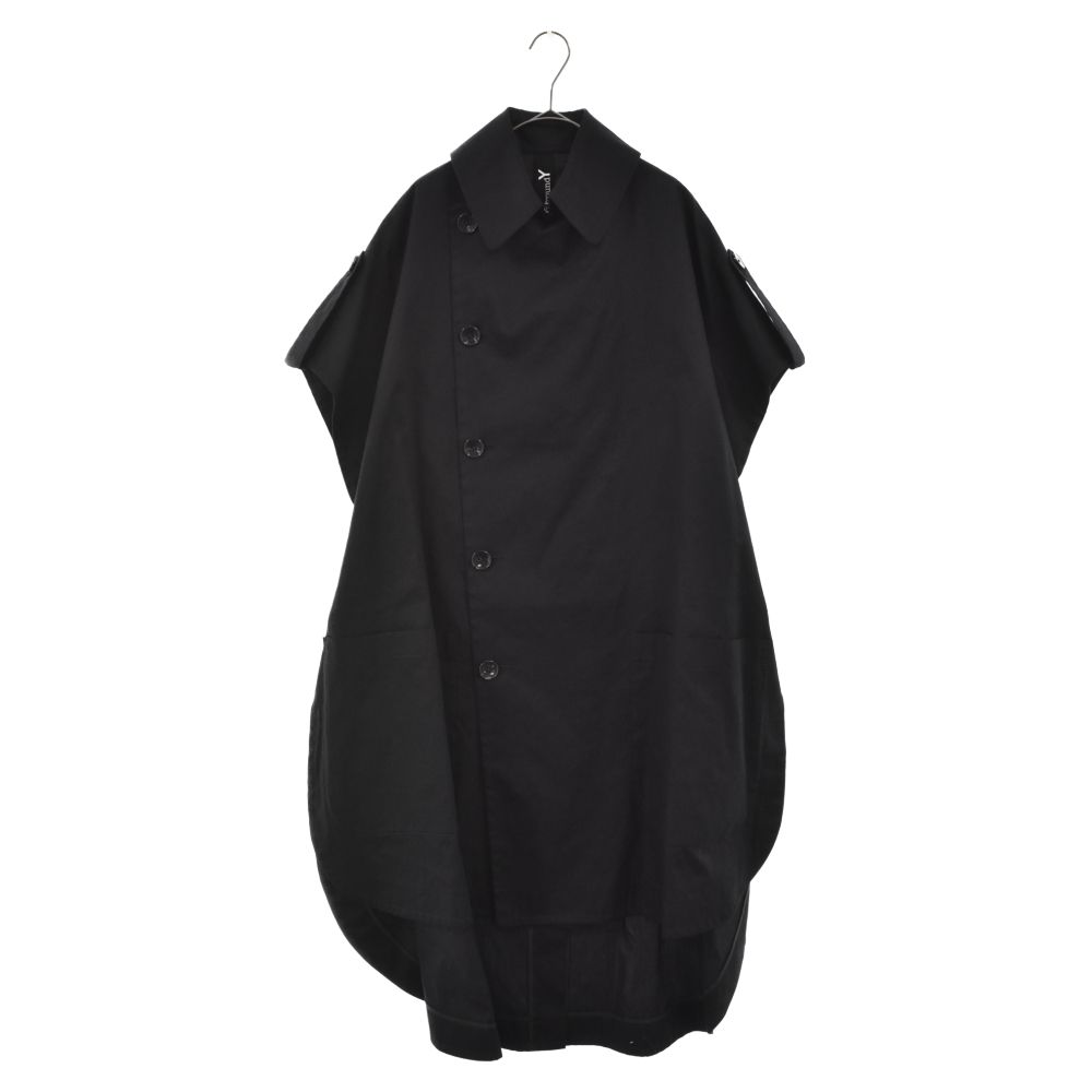 Ground Y (グラウンドワイ) 17AW ノースリーブ ロング コート ブラック 